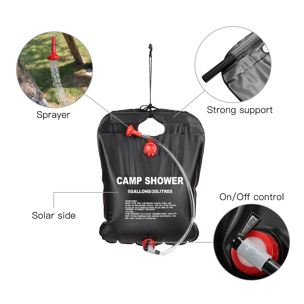 Portable Solar Heated Shower Outdoor Bathing Bag - ArtInk eXpress