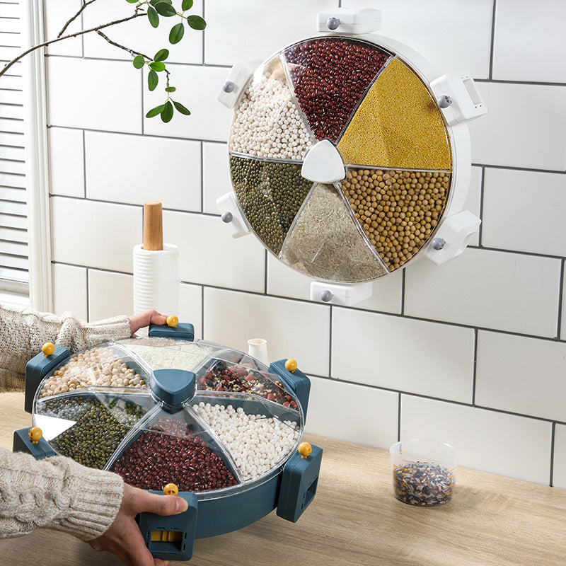 Wall-Mounted Grain Compartments Dry Food Dispenser - ArtInk eXpress