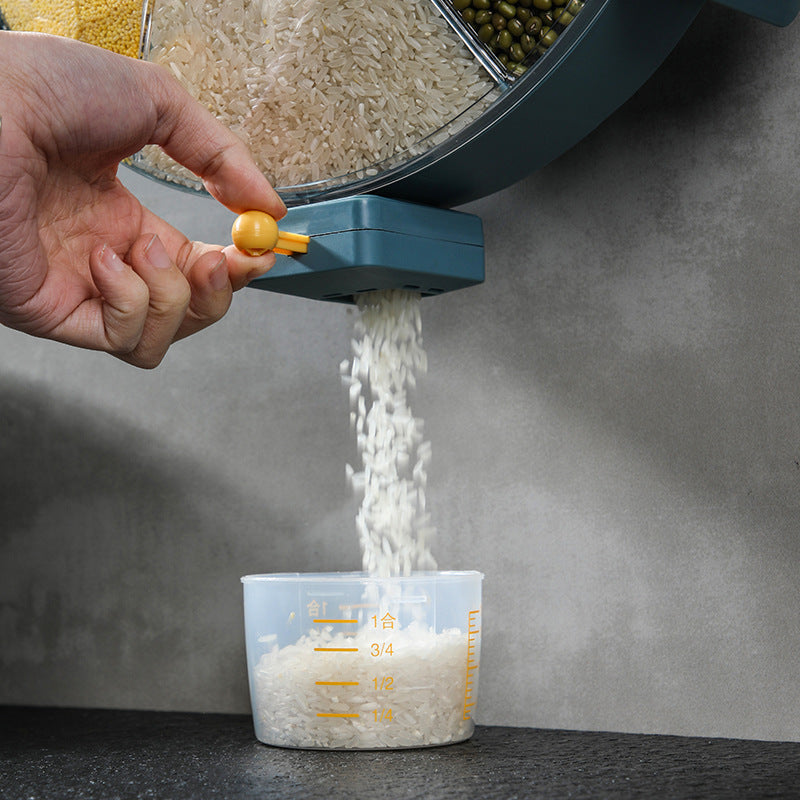 Wall-Mounted Grain Compartments Dry Food Dispenser - ArtInk eXpress