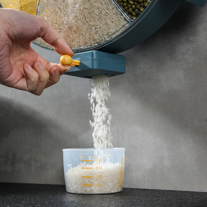 Wall-Mounted Grain Compartments Dry Food Dispenser - ArtInk eXpress 